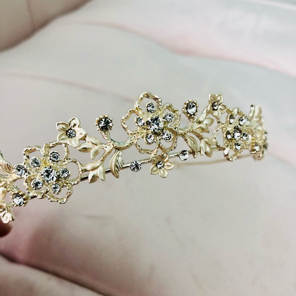 Never worn gold brushed tiara
